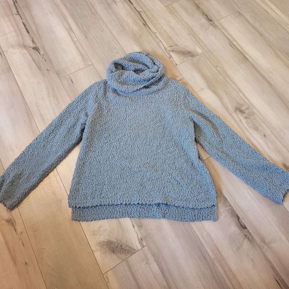 Bobeau Cozy Blue Cowlneck Sweater